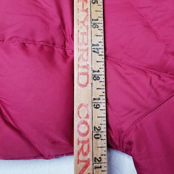 Cabelas Womens Goose Down Puffer Jacket Coat 550 Fill Wine Color Size Small - Picture 6 of 11